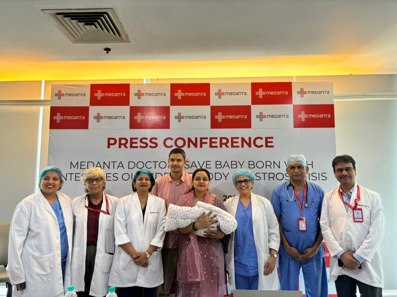 Multidisciplinary team at Medanta Gurugram saves newborn with Gastroschisis