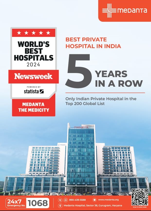 Medanta Medanta Gurugram ranks on Newsweek's 2024 list of the 'World